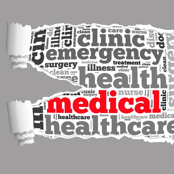 Torn Paper with medical info-text graphics — Stock Photo, Image