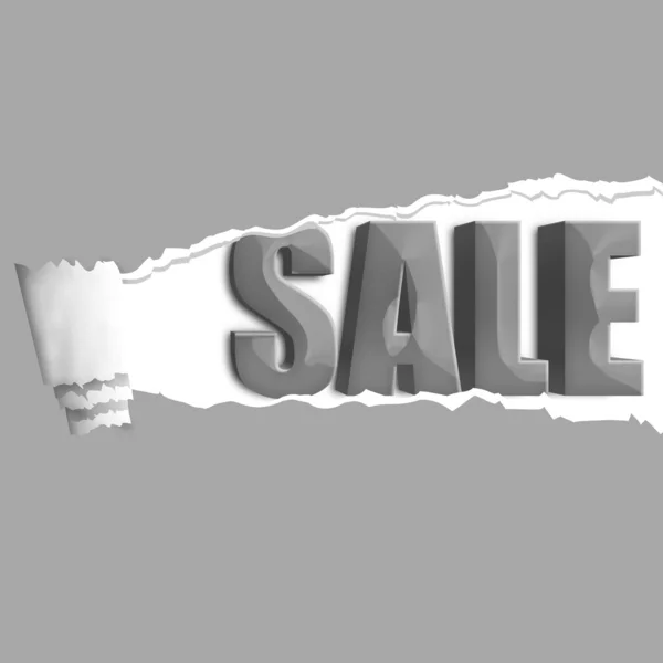 Torn Paper with sale info-text graphics — Stock Photo, Image