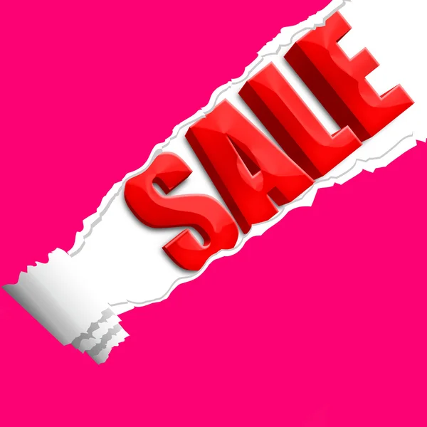 Torn Paper with sale info-text graphics — Stock Photo, Image