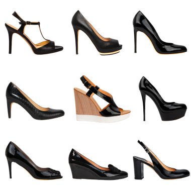 Dark female shoes-7 clipart