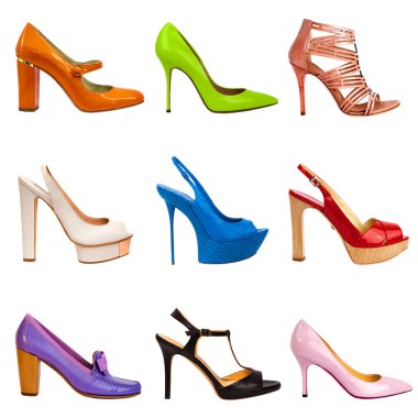 Multicolored female shoes-20 clipart