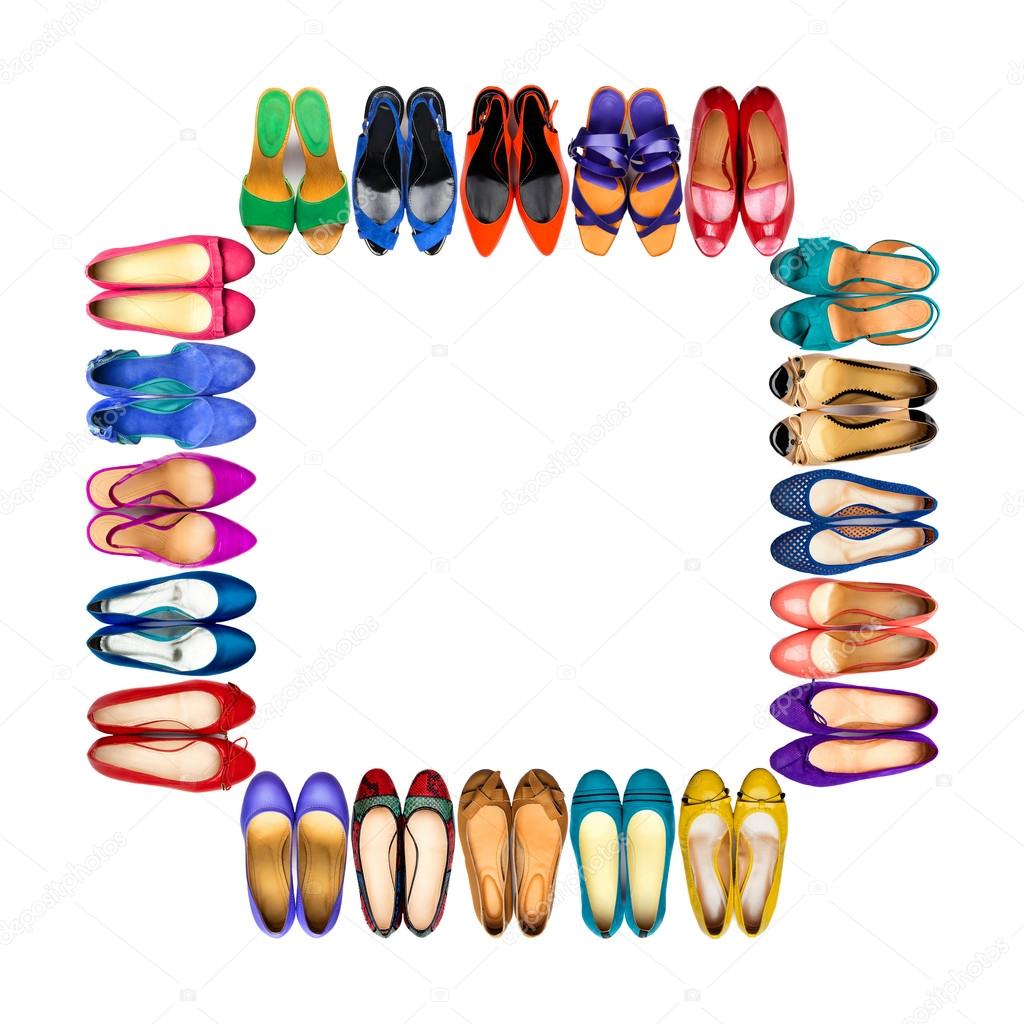 Multicolored female shoes frame3 — Stock Photo © MaleWitch 12599410