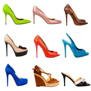 Multicolored female shoes-22 clipart