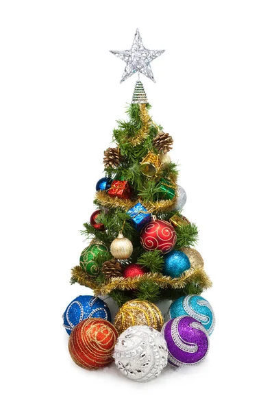 Рождественские елки и рождественские шары-1 — стоковое фото