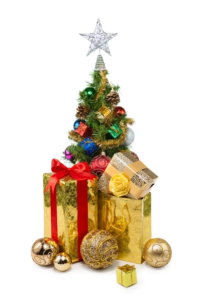 Рождественская елка и подарочные коробки-20 — стоковое фото