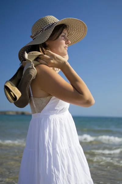 Realaxing moment op het strand — Stockfoto