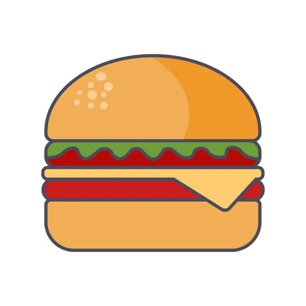Гамбургер Дизайн Фаст Фуда Едят Ресторан Меню Тема Векторная Иллюстрация — стоковый вектор