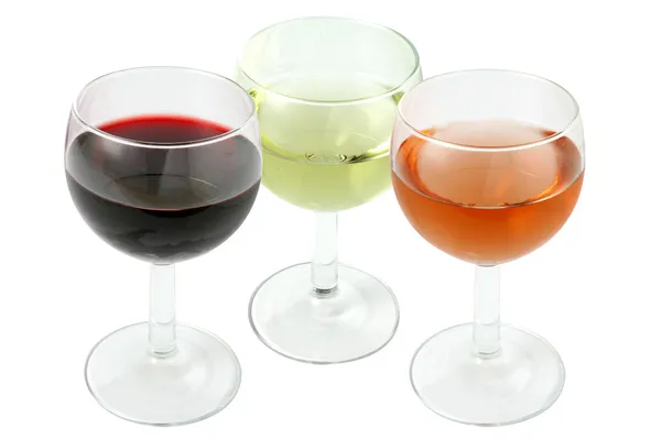 Red, white and rose wine — Stock Photo, Image