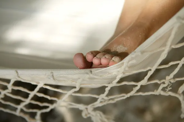 Laying in a hammock — Stock Photo, Image