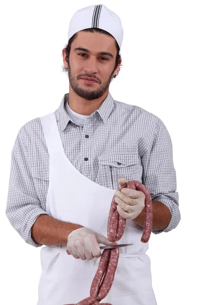 Portrait of a butcher — Stock Photo, Image