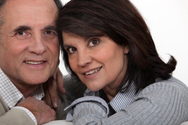 Portrait of a middle-aged couple clipart