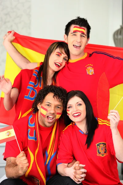 Spaanse sportfans — Stockfoto