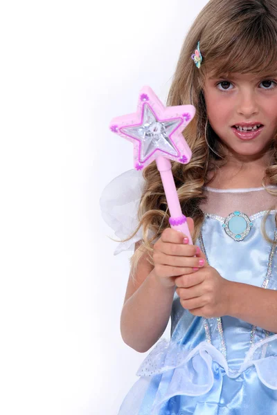 Retrato de uma menina em traje — Fotografia de Stock