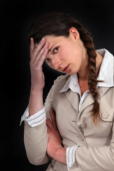 Woman having a bad day — Stock Photo, Image