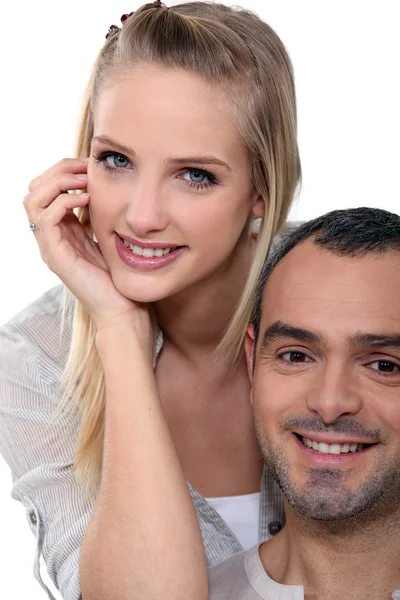 Close-up of couple in studio — Stock Photo, Image