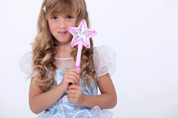 Porträtt av en liten flicka i fairy kostym — Stockfoto