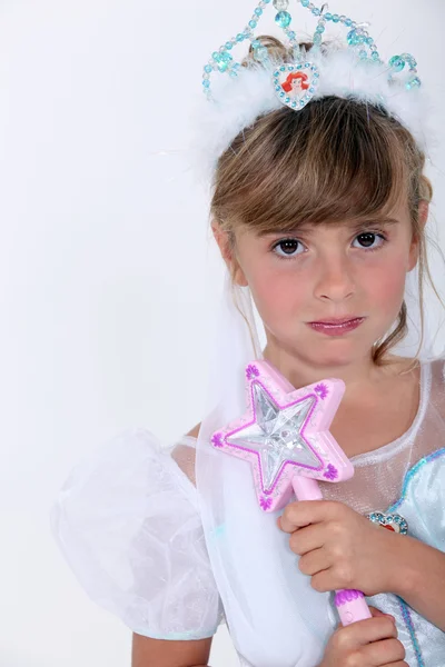 Kleines Mädchen als Prinzessin verkleidet — Stockfoto