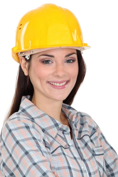 Portrait of female manual worker — Stock Photo, Image