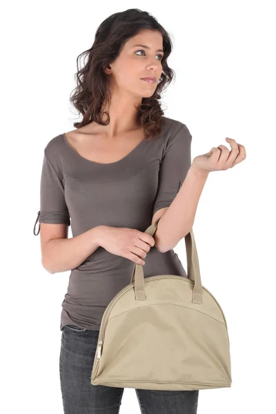 Mujer con bolso — Foto de Stock