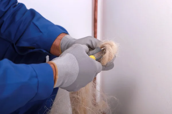 Paleta de corte de fontanero de cáñamo — Foto de Stock