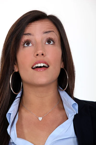 Woman looking surprised — Stock Photo, Image