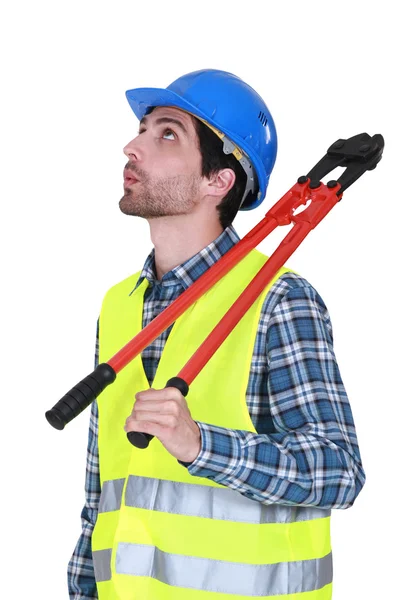 Islık inşaat işçisi — Stok fotoğraf
