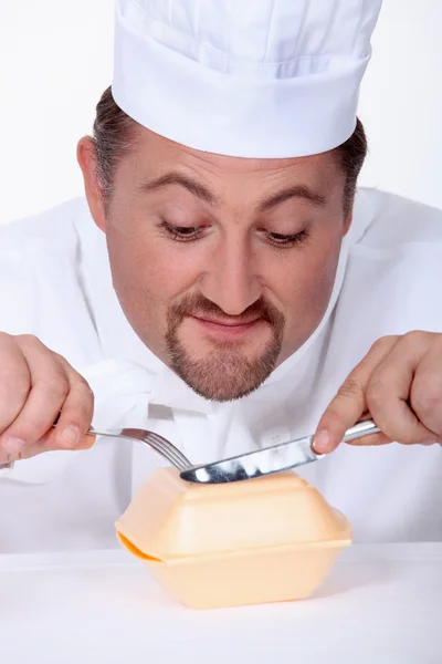 Chubby, chef — Stock Photo, Image