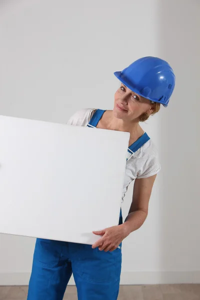 Kvinnlig builder — Stockfoto