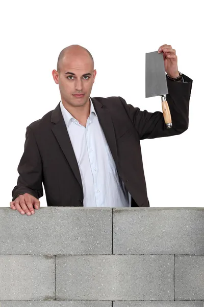 Architect out of his depth — Stock Photo, Image