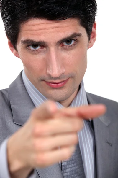 Businessman pointing at you — Stock Photo, Image