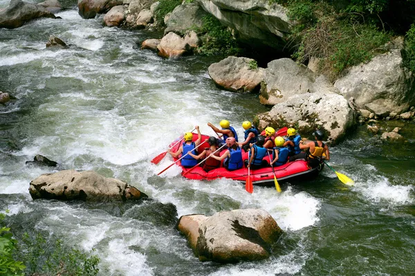 Rafting grupowy — Zdjęcie stockowe