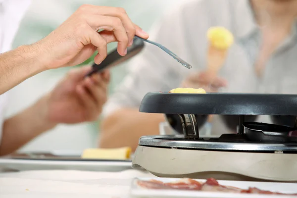 Electric raclette grill — Stock Photo, Image