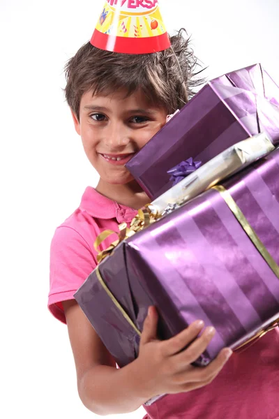 Boy on his birthday Stock Picture