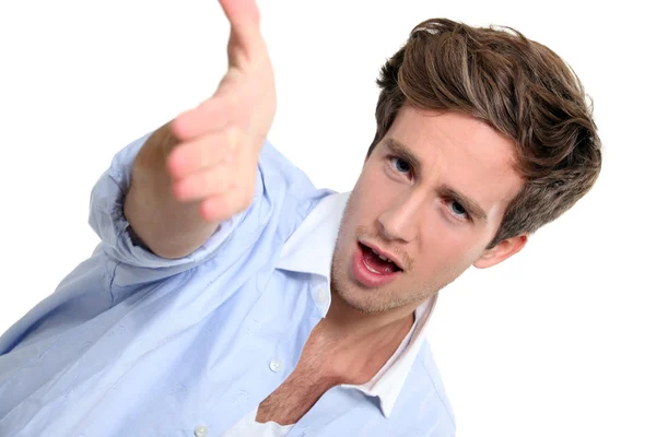 Angry young man — Stock Photo, Image