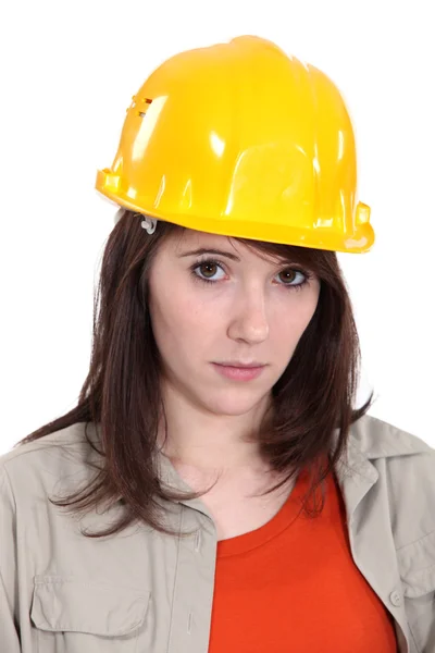 Porträtt av kvinnlig arbetstagare — Stockfoto
