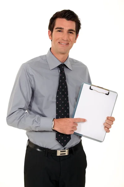 With blank clip-board — Stock Photo, Image