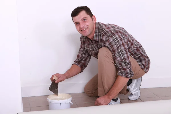 Male, tiling — Stock Photo, Image