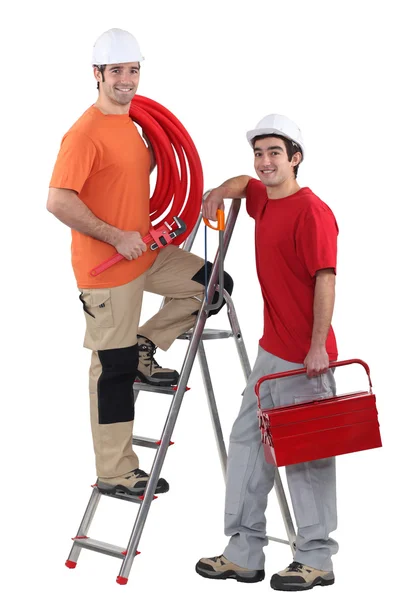 Portrait of a team of tradesmen — Stock Photo, Image