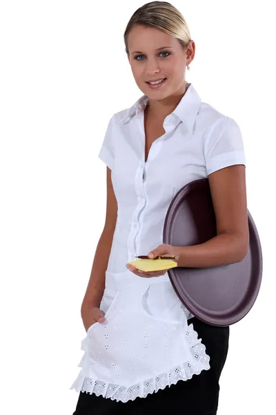 Young waitress — Stock Photo, Image