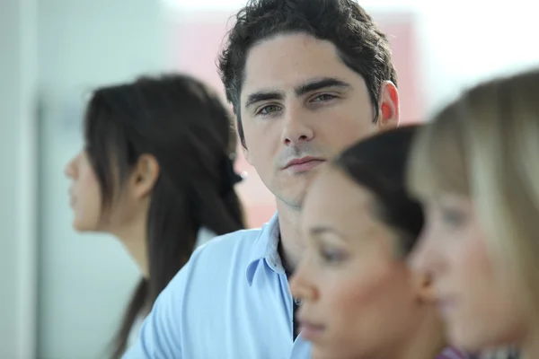 Colleagues stood in a row — Stock Photo, Image