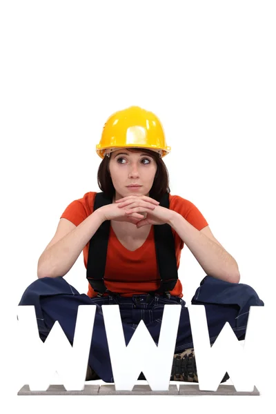 Female manual worker — Stock Photo, Image