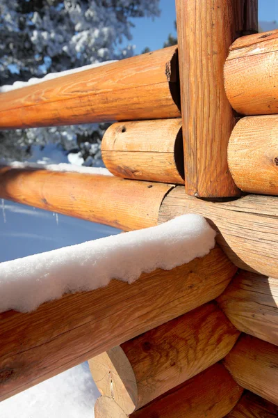 A log fence — Stock Photo, Image