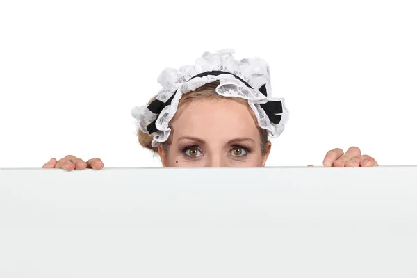 Woman in maid outfit — Stock Photo, Image