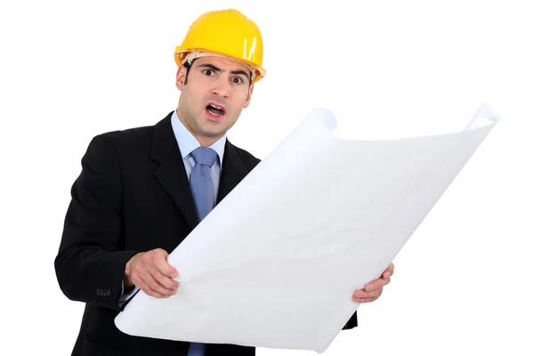 Outraged engineer — Stock Photo, Image