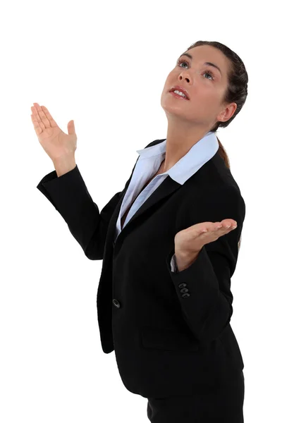 Businesswoman praying — Stock Photo, Image