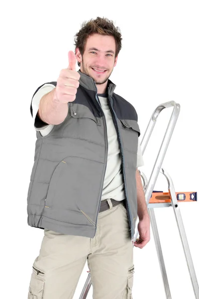 Satisfied tiler — Stock Photo, Image