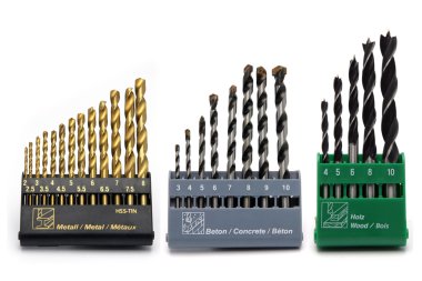 Selection of drill bits clipart