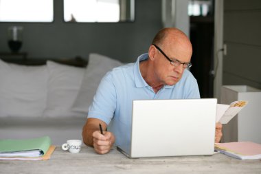 Man with computer clipart