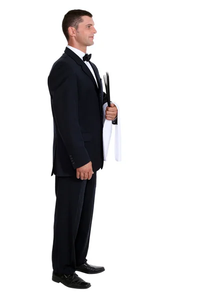 Profile view of male waiter — Stock Photo, Image