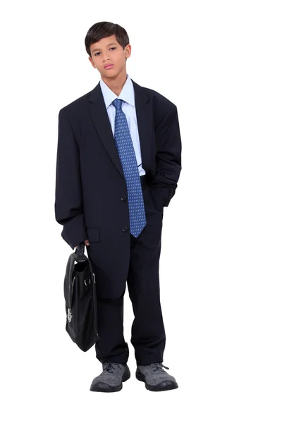 Little boy dressed as businessman — Stock Photo, Image